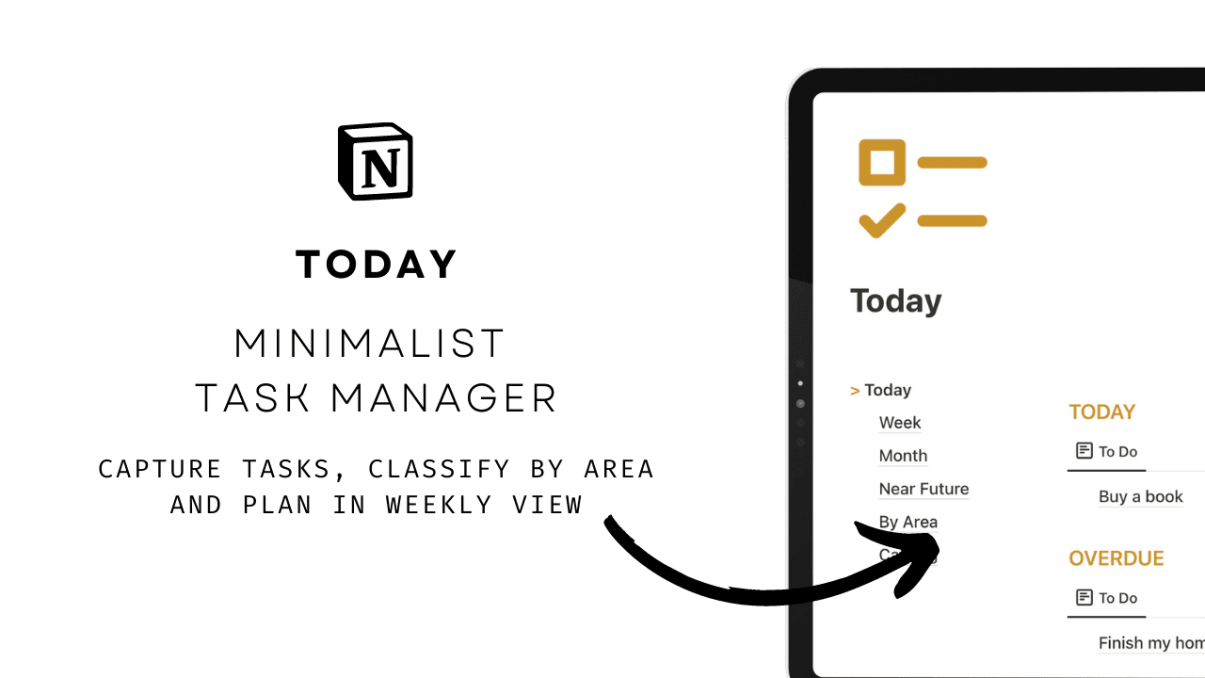 Notion template for Task management | " TODAY " Task manager