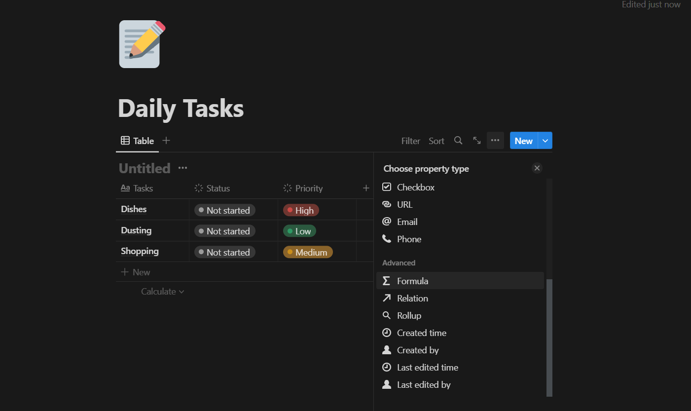 Auto change tag with another property | Notion Database