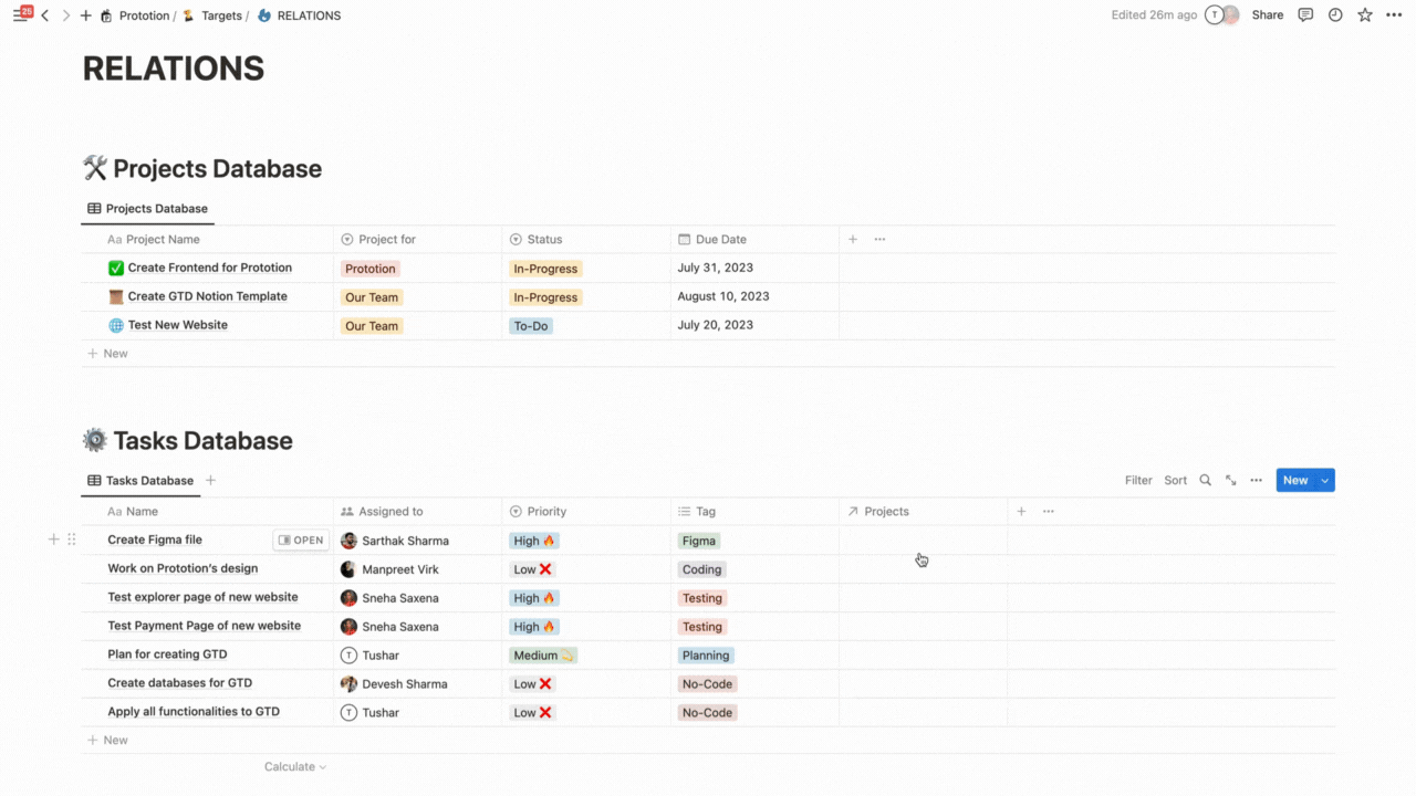 Notion tutorial | Relations in notion