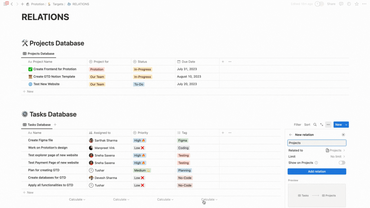 Notion tutorial | Relations in notion